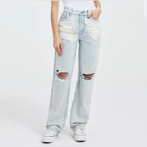 Good American Good 90’s Shredded Jeans Size 4